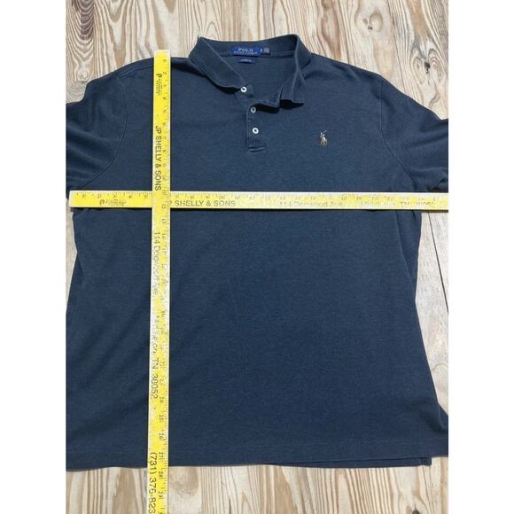 Polo Ralph Lauren Shirt Mens XL Dark Gray Short Sleeve Classic Fit Flesh Pony - Picture 6 of 6